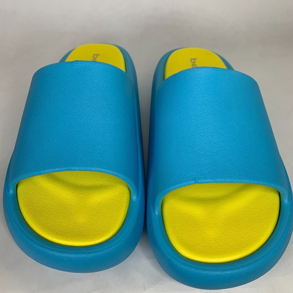 J Slides Sandals Womens 6 Blue Slide On Cushion Comfort Squish Beach Slides - Picture 2 of 5